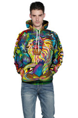 Graffiti Rasta Monkey Elder Meditation Rafiki Hoodie Men women 3d Sweatshirts Wizard Clown Oil Orangutan Printing Hooded hoodies