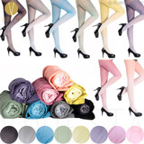 GRADIENT COLOR OPAQUE TIGHTS - 30D Women's Girls' Fashion Trend Cute Sexy Sheer Ombre Candy Colorful Hosiery Stockings Pantyhose