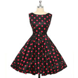 Grace Karin Womens Cocktail Dresses Summer style Floral Print Retro Vintage 50s Casual Party Rockabilly Dress Vestidos Femininos