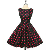 Grace Karin Womens Cocktail Dresses Summer style Floral Print Retro Vintage 50s Casual Party Rockabilly Dress Vestidos Femininos
