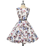 Grace Karin Womens Cocktail Dresses Summer style Floral Print Retro Vintage 50s Casual Party Rockabilly Dress Vestidos Femininos