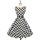 Grace Karin Womens Cocktail Dresses Summer style Floral Print Retro Vintage 50s Casual Party Rockabilly Dress Vestidos Femininos