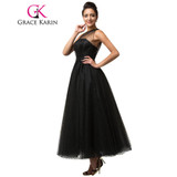 Grace Karin Women Ball Gowns Long Evening Dresses 2017 Vestido de festa Soft Tulle Sexy One Shoulder Party Formal Dresses