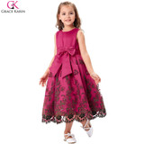 Grace Karin Toddler Flower Girl Dresses Pink Tulle Kids Prom Ball Gowns Princess Pageant Party First Communion Dress With Bow