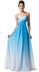 Grace Karin Summer Ombre Chiffon Bridesmaids Dress 2017 Sweetheart Strapless Cheap Bridesmaid Dress Under 50 Wedding Party Gown