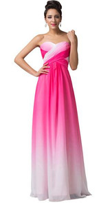 Grace Karin Summer Ombre Chiffon Bridesmaids Dress 2017 Sweetheart Strapless Cheap Bridesmaid Dress Under 50 Wedding Party Gown