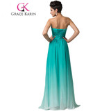 Grace Karin Summer Ombre Chiffon Bridesmaids Dress 2017 Sweetheart Strapless Cheap Bridesmaid Dress Under 50 Wedding Party Gown