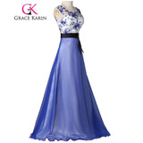 Grace Karin Sleeveless Blue Long Evening Dresses 2017 Abendkleider Sexy Lace Sequins Beading Party Evening Gown for Dinner Night Grace Karin Sleeveless Blue Long Evening Dresses 2017 Abendkleider Sexy Lace Sequins Beading Party Evening Gown for Dinner Night