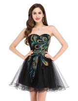 Grace Karin Short Prom Dress 2018 Sexy Black White Peacock Prom Gowns Tulle Robe De Cocktail Special Occasion Dress Ball Gown Grace Karin Short Prom Dress 2018 Sexy Black White Peacock Prom Gowns Tulle Robe De Cocktail Special Occasion Dress Ball Gown