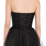 Grace Karin Short Prom Dress 2017 Sexy Black White Peacock Prom Gowns Tulle Robe De Cocktail Special Occasion Dress Ball Gown