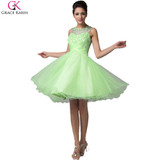 Grace Karin Short Evening Dress Robe De Soiree Courte Tulle Sleeveless Formal Ball Gowns Tutu Pretty Elegant Evening Party Dress Grace Karin Short Evening Dress Robe De Soiree Courte Tulle Sleeveless Formal Ball Gowns Tutu Pretty Elegant Evening Party Dress