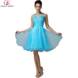 Grace Karin Short Evening Dress Robe De Soiree Courte Tulle Sleeveless Formal Ball Gowns Tutu Pretty Elegant Evening Party Dress Grace Karin Short Evening Dress Robe De Soiree Courte Tulle Sleeveless Formal Ball Gowns Tutu Pretty Elegant Evening Party Dress