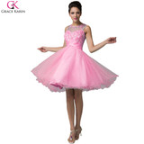 Grace Karin Short Evening Dress Robe De Soiree Courte Tulle Sleeveless Formal Ball Gowns Tutu Pretty Elegant Evening Party Dress Grace Karin Short Evening Dress Robe De Soiree Courte Tulle Sleeveless Formal Ball Gowns Tutu Pretty Elegant Evening Party Dress