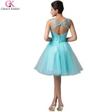 Grace Karin Short Evening Dress Robe De Soiree Courte Tulle Sleeveless Formal Ball Gowns Tutu Pretty Elegant Evening Party Dress Grace Karin Short Evening Dress Robe De Soiree Courte Tulle Sleeveless Formal Ball Gowns Tutu Pretty Elegant Evening Party Dress