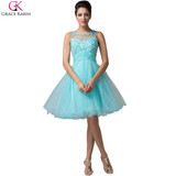 Grace Karin Short Evening Dress Robe De Soiree Courte Tulle Sleeveless Formal Ball Gowns Tutu Pretty Elegant Evening Party Dress Grace Karin Short Evening Dress Robe De Soiree Courte Tulle Sleeveless Formal Ball Gowns Tutu Pretty Elegant Evening Party Dress