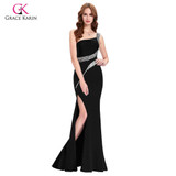 Grace Karin Sexy One Shoulder Mermaid Evening Dresses Long Bodycon Formal Gowns Backless Party Dresses 2017 abendkleider 6062