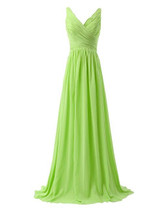 Grace Karin Prom Dresses V Neck Chiffon Purple Green Special Occasion Dresses Formal Gowns Elegant Long Wedding Party Dress Prom