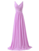 Grace Karin Prom Dresses V Neck Chiffon Purple Green Special Occasion Dresses Formal Gowns Elegant Long Wedding Party Dress Prom