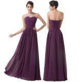 Grace Karin Purple Grape Bridesmaids Dresses Sweetheart Long Chiffon Bridesmaid Dresses Under 50 Prom Dress 2017 Formal Dresses