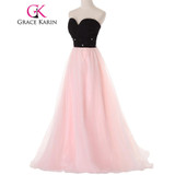 Grace Karin Pink Prom Dresses 2017 Strapless Sweetheart Floor Length Long Party Gowns Sexy Evening Special Occasion Dress 50