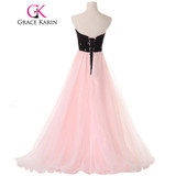 Grace Karin Pink Prom Dresses 2017 Strapless Sweetheart Floor Length Long Party Gowns Sexy Evening Special Occasion Dress 50