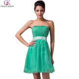 Grace Karin Luxury Cocktail Dresses 2017 Mint Green Short Party Prom Dresses Sequin Robe De Cocktail Dress Vestido De Festa 6105