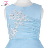 Grace Karin Long Flower Girl Dresses Kids Children Wedding Party Dress Formal Party Pageant Gown Princess Girl Evening Dress