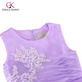 Grace Karin Long Flower Girl Dresses Kids Children Wedding Party Dress Formal Party Pageant Gown Princess Girl Evening Dress
