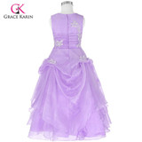 Grace Karin Long Flower Girl Dresses Kids Children Wedding Party Dress Formal Party Pageant Gown Princess Girl Evening Dress