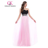 Grace Karin Long Evening Dresses 2017 Sweetheart Black and Pink Beautiful Elegant Night Dinner Dress Formal Evening Party Gowns Grace Karin Long Evening Dresses 2017 Sweetheart Black and Pink Beautiful Elegant Night Dinner Dress Formal Evening Party Gowns