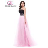 Grace Karin Long Evening Dresses 2017 Sweetheart Black and Pink Beautiful Elegant Night Dinner Dress Formal Evening Party Gowns Grace Karin Long Evening Dresses 2017 Sweetheart Black and Pink Beautiful Elegant Night Dinner Dress Formal Evening Party Gowns