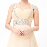 Grace Karin Long Evening Dress 2017 Beaded Chiffon Elegant Evening Prom Dresses Wedding Party Special Occasion Dresses Summer