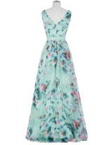 Grace Karin Long Evening Dress Double V Neck Chiffon Evening Gown Flower Pattern Party Floral Printed Long Evening Dresses 2017 Grace Karin Long Evening Dress Double V Neck Chiffon Evening Gown Flower Pattern Party Floral Printed Long Evening Dresses 2017