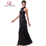 Grace Karin Long Black Formal Evening Dresses Women Elegant Party Dress Halter Robes De Soiree Taffeta Dinner Evening Gowns 2017 Grace Karin Long Black Formal Evening Dresses Women Elegant Party Dress Halter Robes De Soiree Taffeta Dinner Evening Gowns 2017