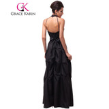Grace Karin Long Black Formal Evening Dresses Women Elegant Party Dress Halter Robes De Soiree Taffeta Dinner Evening Gowns 2017 Grace Karin Long Black Formal Evening Dresses Women Elegant Party Dress Halter Robes De Soiree Taffeta Dinner Evening Gowns 2017