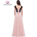 Grace Karin Lace Bridesmaid Dresses Backless Chiffon New Arrival 2017 Long Formal Gowns Prom Wedding Party Bridesmaid Dresses