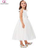 Grace Karin Flower Girls Dresses For Party And Wedding Pearl Kids Clothes Toddler Princess Lace Pageant First Communion Dresses