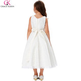 Grace Karin Flower Girls Dresses For Party And Wedding Pearl Kids Clothes Toddler Princess Lace Pageant First Communion Dresses