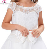 Grace Karin Flower Girl Dresses Lace Prom Evening Party Elegant First Communion Gowns Princess Long Pageant Dresses For Kids Bow