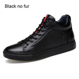 FORLYX Big Size 47 Genuine Leather Men Snow Boots Waterproof Men Ankle Boots Fashion Men Shoes Winter Men Boots With Fur Warm