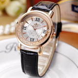 FORON Luxury Women Crystal Dress Watches Top Brand Fashion Quartz Watch Genuine Leather Watch Women Casual Clock relogiofeminino