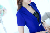 Formal Uniform Design Professional Summer Slim Fashion Short Sleeve Business Women Blazers Jackets Tops Blaser Feminino Clothes