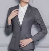 Formal Slim Fashion 2016 Autumn Winter Professional Blazers Jackets For Business Women Ladies Tops Coat Uniforms Outwear S-4XL