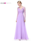 Formal Evening Dresses Ever Pretty HE08692PP Women's Elegant V-neck Long Sleeve Lace Plus Size Evening Dress