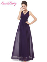 Formal Evening Dresses Ever Pretty EP08110 2017 Elegant Black Deep V-neck Ruched Bust Maxi Woman Evening Dresses