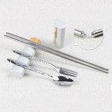 Fork Travel Folded Stainless Steel Tableware 3in1 Cutlery Set Hot Sale