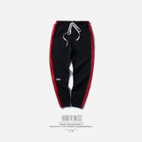 FORGIVENESS C571 New Men Fitness Casual Pants Straight Men Casual Baggy Jogger Trousers Soft Cotton Solid Fitted Bottoms Pants