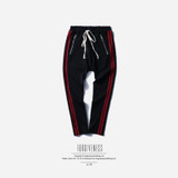 FORGIVENESS C568 New Men Fitness Casual Pants Straight Men Casual Baggy Jogger Trousers Soft Cotton Solid Fitted Bottoms Pants