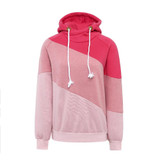 ForeMode Women pink Hooded Sweatshirt Long Sleeve svitshot hoodies for women Striped women's sweatshirt