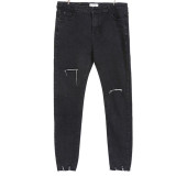 ForeMode High Waist  Skinny Jeans Female Pencil Pants  Boyfriend hole ripped jeans Cool denim Women Jeans